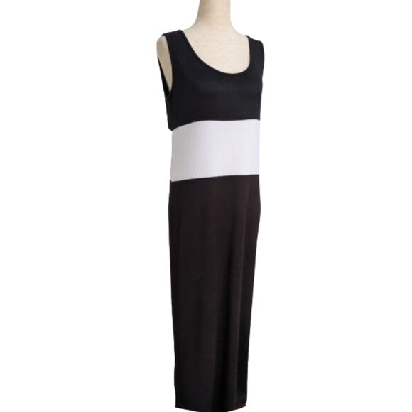 St. John Sport Color Block Knit Maxi Dress S - Picture 2 of 10
